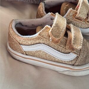 Vans Gold Glitter Kids Sneakers